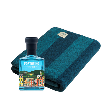 BEACH TOWEL + 100 ML PORTOFINO DRY GIN SET